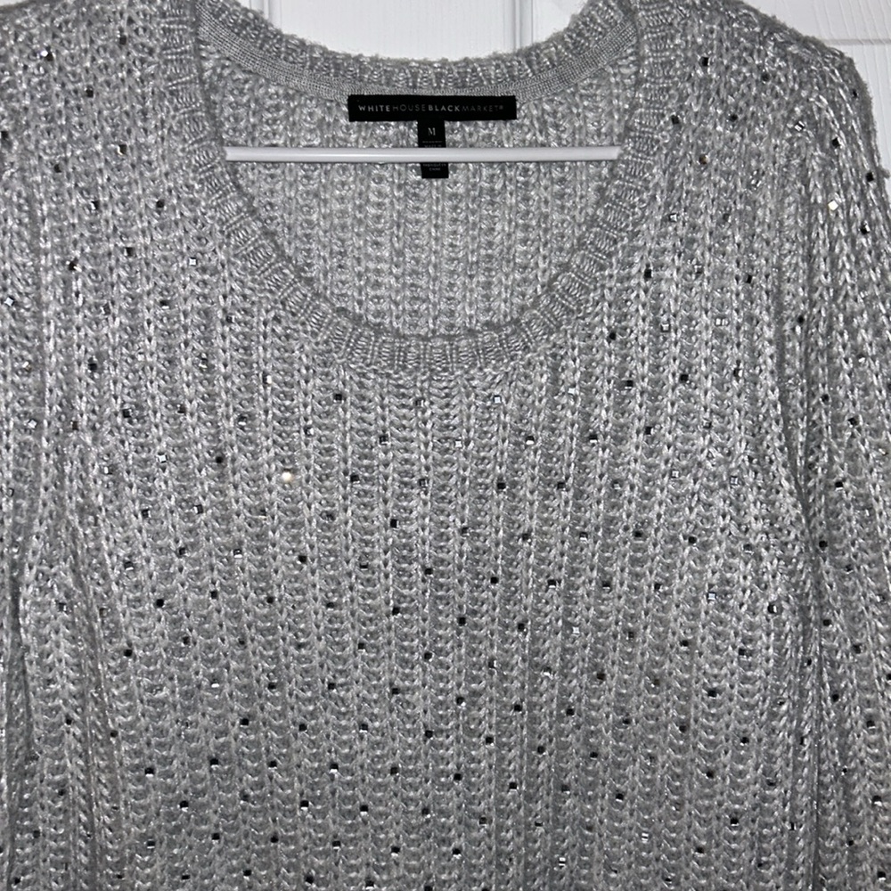 Gray Sweater with Rhinestones - Picture 2 of 4
